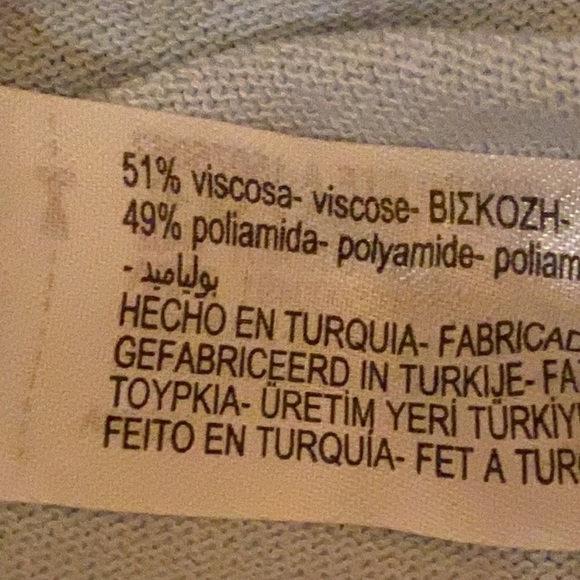 NWT. Zara Light Blue Knit Midi Dress with Back Opening. Size M. - Picture 9 of 10